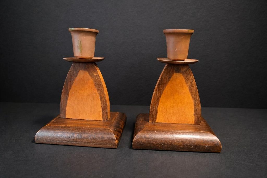 Kandelaars in art deco stijl, Antiek en Kunst, Ophalen of Verzenden