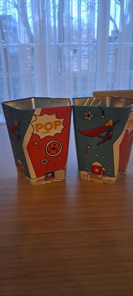 Popcorn bakjes superhelden thema, set van 2, Ophalen of Verzenden