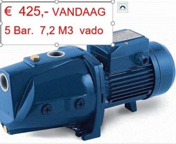 beregenpomp alle uitvoeringen bij vado in UDEN 0622923214, Ophalen, Nieuw, Elektrisch, Beregeningspomp