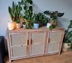 Webbing dressoir van hout met 3 deuren, Huis en Inrichting, Kasten | Dressoirs, Ophalen, Overige materialen, 100 tot 150 cm, Bohemian, Landelijk, Scandinavisch
