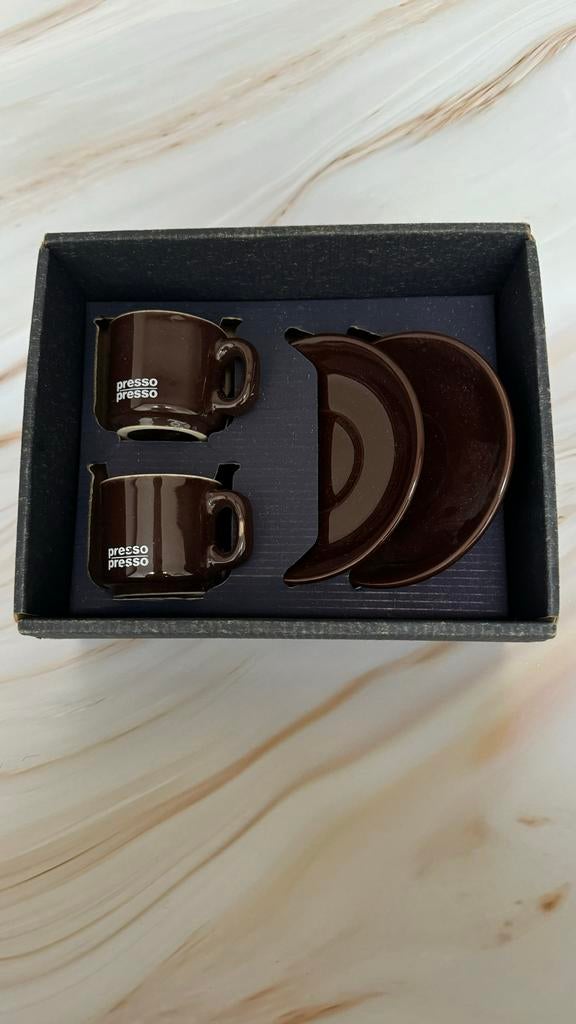 Vintage Nestle 'Presso Presso' Espresso Kopjes (2x), Ophalen of Verzenden