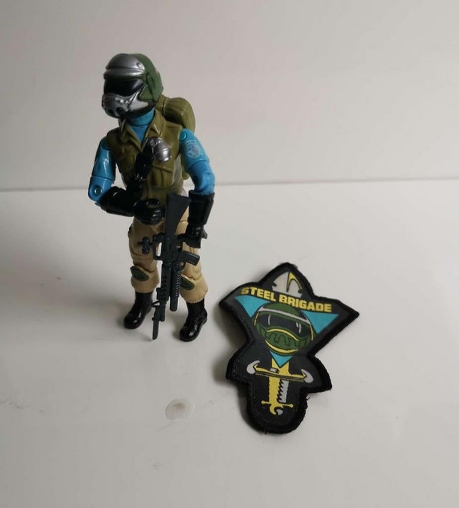 GI Joe Steel Brigade met Patch - Goede Staat, Ophalen of Verzenden, Zo goed als nieuw