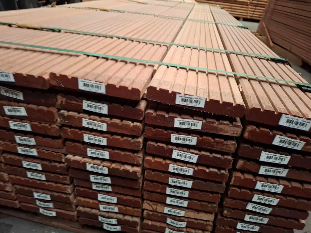 Hardhout vlonderplanken 245 cm kapur bezorgen mogelijk, Ophalen, Planken, Nieuw, Hardhout