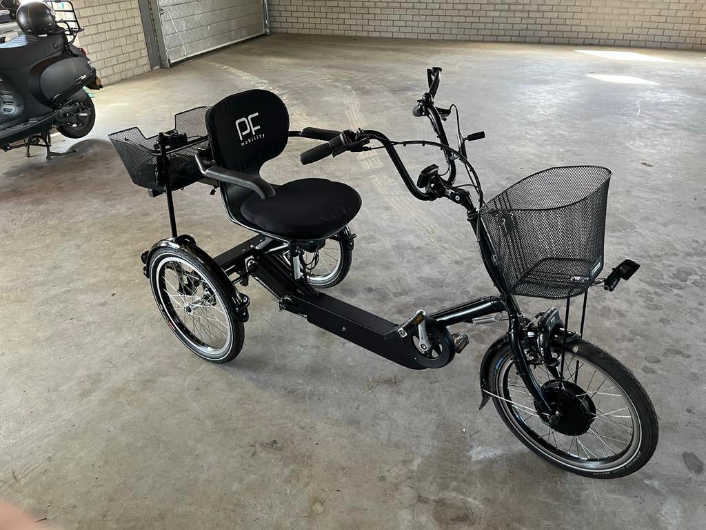 PF Mobility Driewieler E-Bike met Manden, Ophalen, Zo goed als nieuw, Velgrem