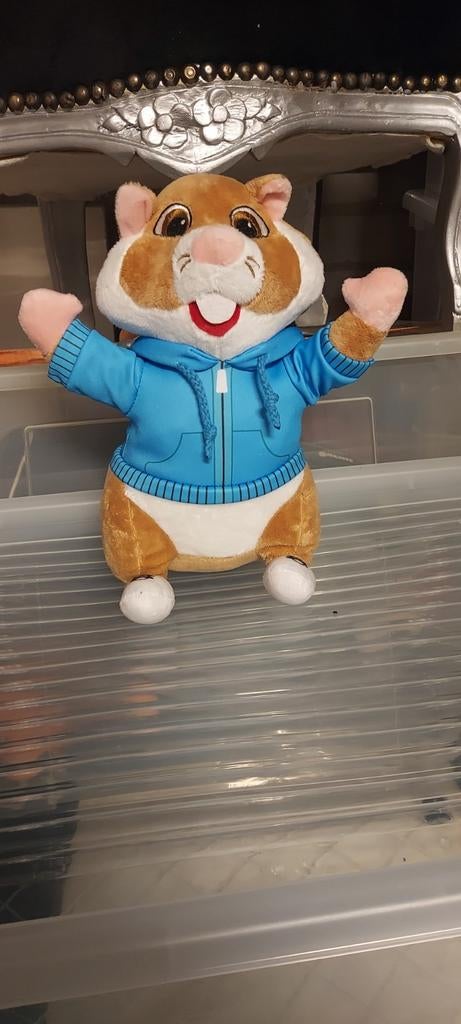 Leuke Albert heijn Hamster sport Knuffel met Blauwe Hoodie, Ophalen of Verzenden, Zo goed als nieuw, Overige typen