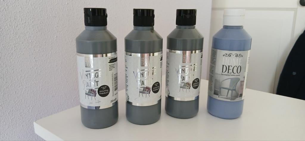 Vintage Paint en Home Deco verf - Grijs en Blauw, Ophalen of Verzenden, Nieuw, Overige typen