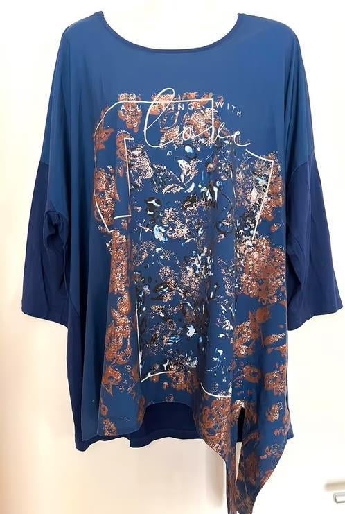 Samoon top maat 48[vj], Kleding | Dames, Grote Maten, Ophalen of Verzenden, Nieuw, Blauw, Shirt of Top