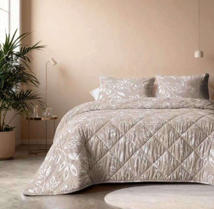 Sleeptime Lazy Dekbed - Navy Taupe-Sand, Huis en Inrichting, Slaapkamer | Beddengoed, Nieuw, Deken of Dekbed, Tweepersoons, Beige