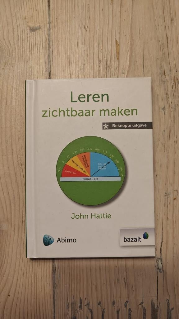 Leren zichtbaar maken, Boeken, John Hattie, Zo goed als nieuw, Alpha, HBO