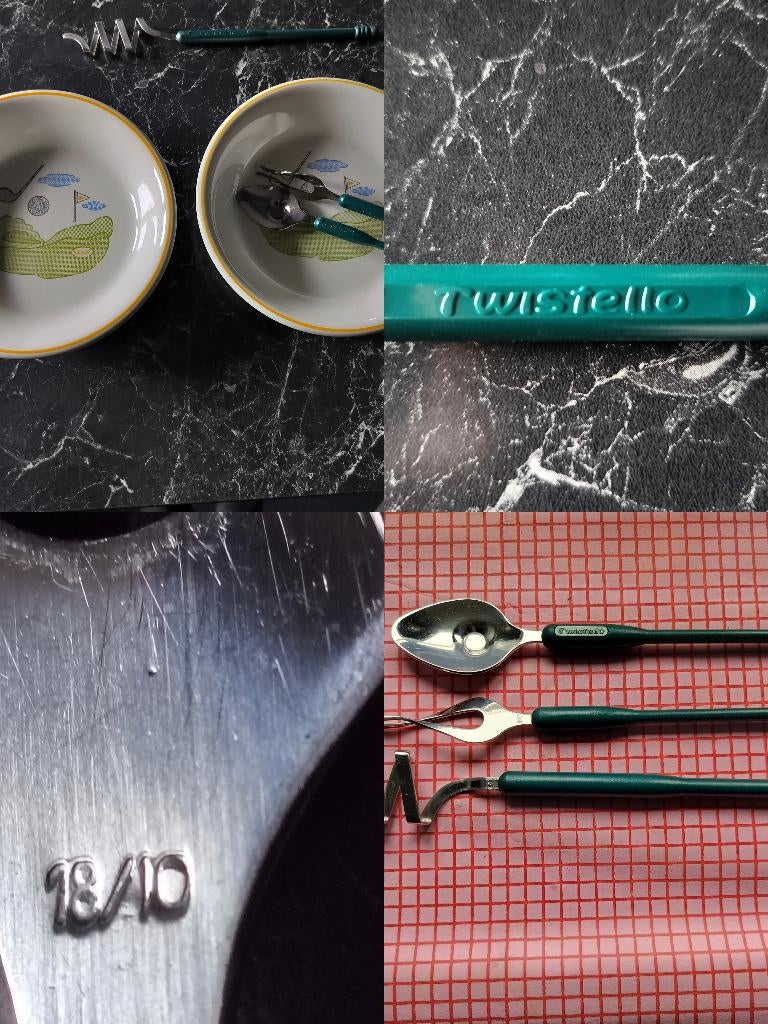 ⬇️ 🚨Unieke Vintage Eetset: Arabia Finland &Twistello Bestek, Ophalen, Huis en Inrichting