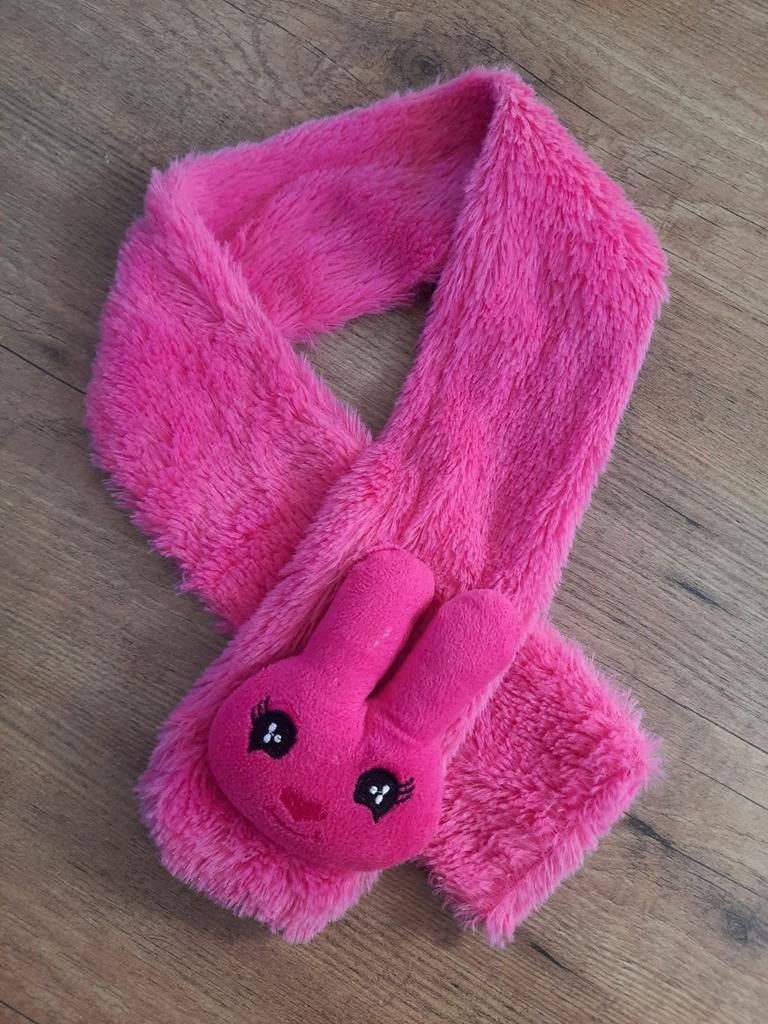 Roze konijnensjaal voor kinderen - zacht en warm, Kinderen en Baby's, Kinderkleding | Mutsen, Sjaals en Handschoenen, Gebruikt