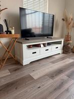 Complete Witte Landelijke Meubelset: TV-meubel, Kast & Salon, Ophalen, Gebruikt, 100 tot 150 cm, 150 tot 200 cm