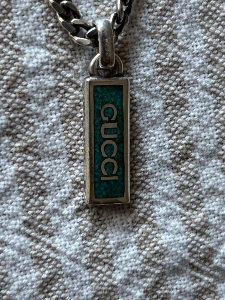 Originele Gucci ketting met hanger, Ophalen, Met hanger, Gebruikt, Zilver