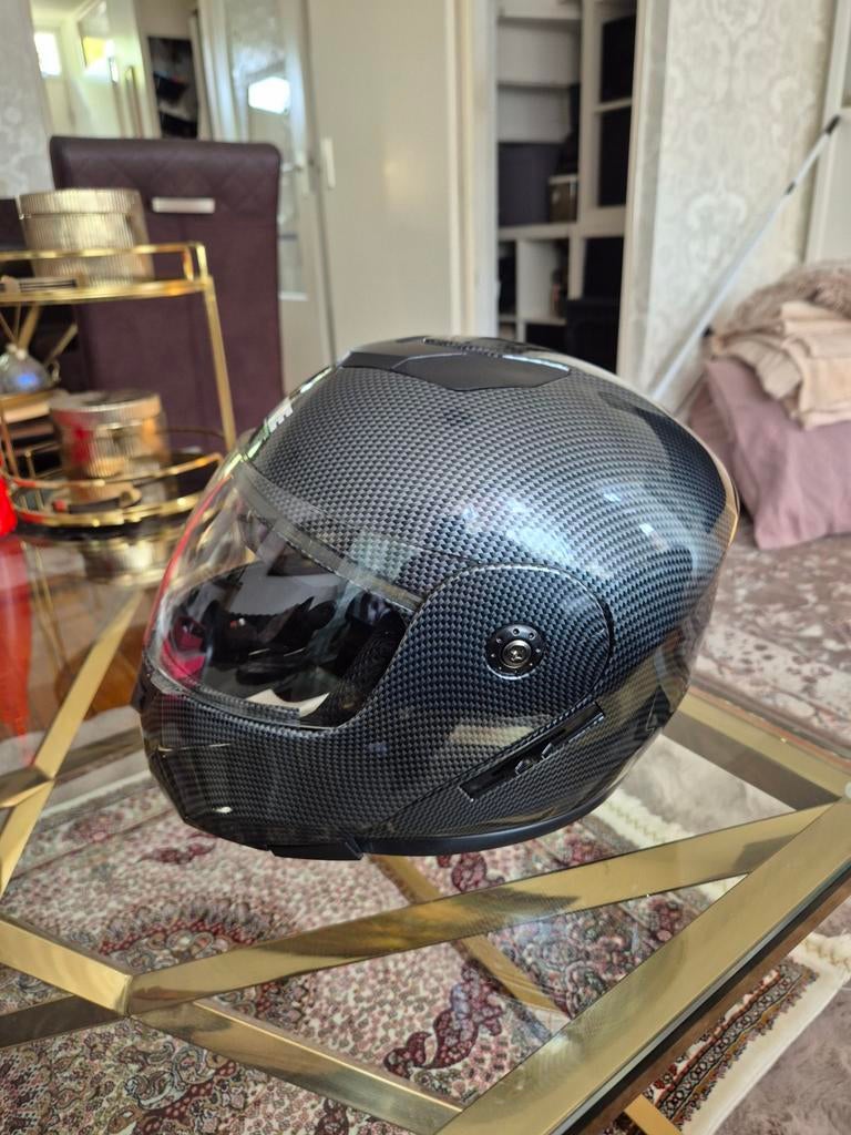 Integraal helm licht gewicht maat L zgan - Carbon look, Motoren, Overige merken, Ophalen of Verzenden, Integraalhelm, L