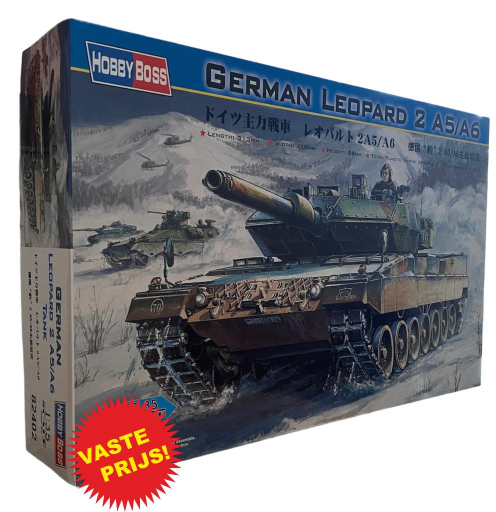 German Leopard 2 A5/A6 (Hobby Boss 82402) 1/35, Overige merken, Tank, 1:32 tot 1:50, Nieuw
