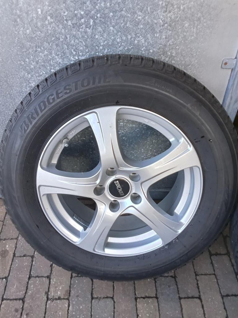4 Bridgestone winterbanden op OXO aluminium velg, Ophalen of Verzenden