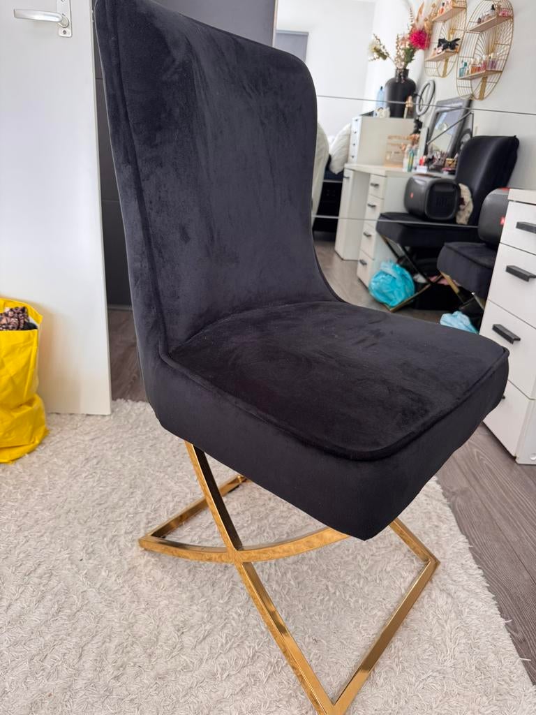 Eettafel stoelen 2x, Ophalen, Twee, Zwart, Zo goed als nieuw