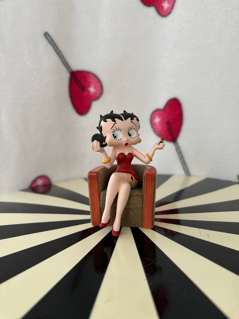 BETTY BOOP - Beeldje | Stoel | Curiosa | Cartoon | Vintage, Ophalen of Verzenden