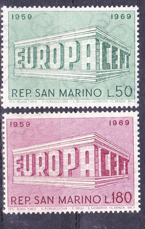 San Marino 1969 pf mi 925 - 926 europa cept, Postzegels en Munten, Postzegels | Europa | Overig, Postfris, Overige landen, Verzenden