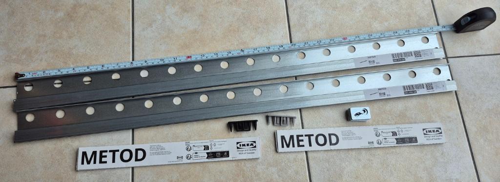IKEA METOD Ophangrail 2 x 80cm, Ophalen, Nieuw, 50 tot 100 cm, Minder dan 100 cm