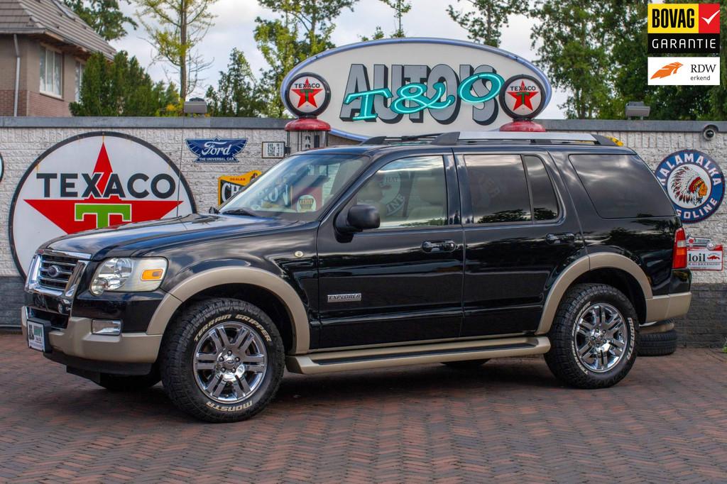 Ford USA EXPLORER 4.6 V8 Eddie Bauer 4x4 SUV 7-pers. 1e Eig., Gebruikt, Zwart, Leder, Bedrijf