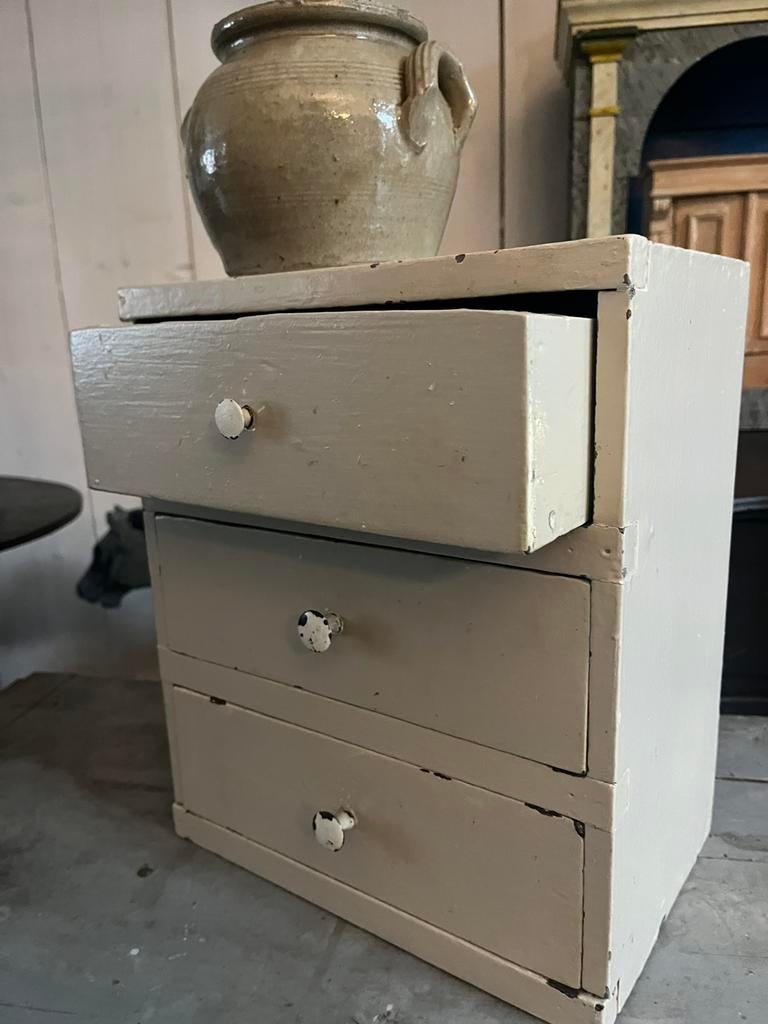 Brocante oud frans ladenkastje. Ophalen! 33x27x18cm, Ophalen