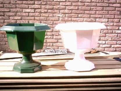 kunststof plantenbak, Ophalen, Nieuw, Rond, Hout