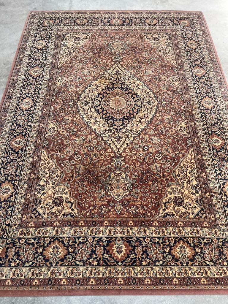 Vintage vloerkleed 172cm x 241cm louis de Poortere orint wol, Huis en Inrichting, Stoffering | Tapijten en Kleden, Overige kleuren