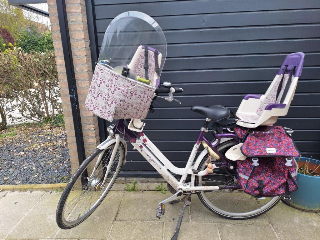 Sparta Amazone mamafiets met Bobike zitjes en fietstas, Ophalen, Gebruikt, Sparta, Versnellingen