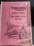Instructieboekje Triumph 2-cilinders vanaf 1948; 12,50 euro, Motoren, Handleidingen en Instructieboekjes, Ophalen of Verzenden