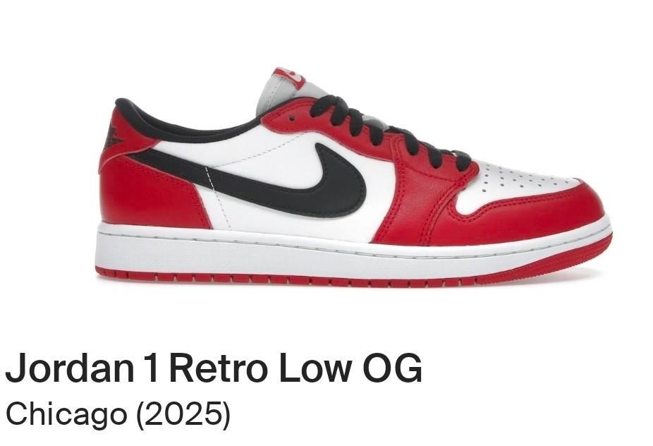 Nike Air Jordan 1 Retro Low OG Chicago (2025), Kleding | Heren, Schoenen, Ophalen of Verzenden