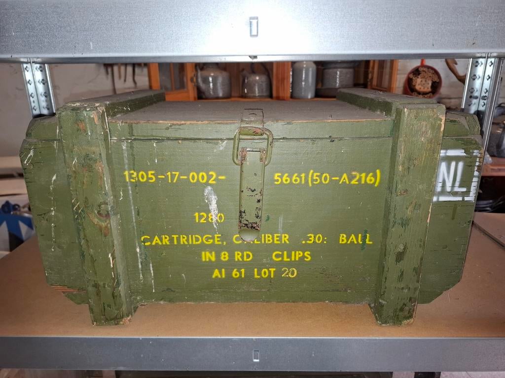 Oude Leger Munitiekisten - 2x Hout, 1x Metaal, Ophalen, Landmacht, Overige gebieden, Kist of Geocache