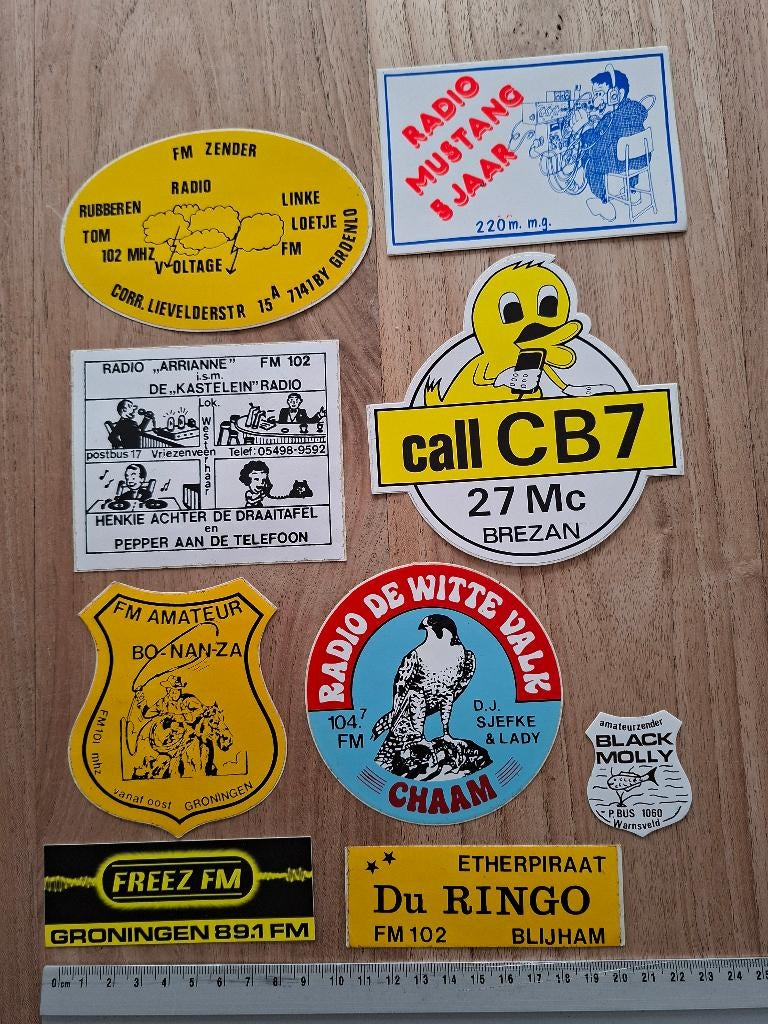 Stickers priraten zenders, Ophalen of Verzenden, Zo goed als nieuw, Film, Tv of Omroep