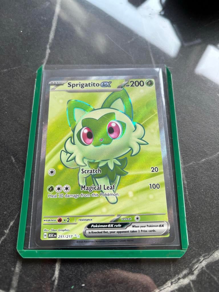 Sprigatito ex Pokémon kaart (Foil), Ophalen of Verzenden, Nieuw, Losse kaart, Foil