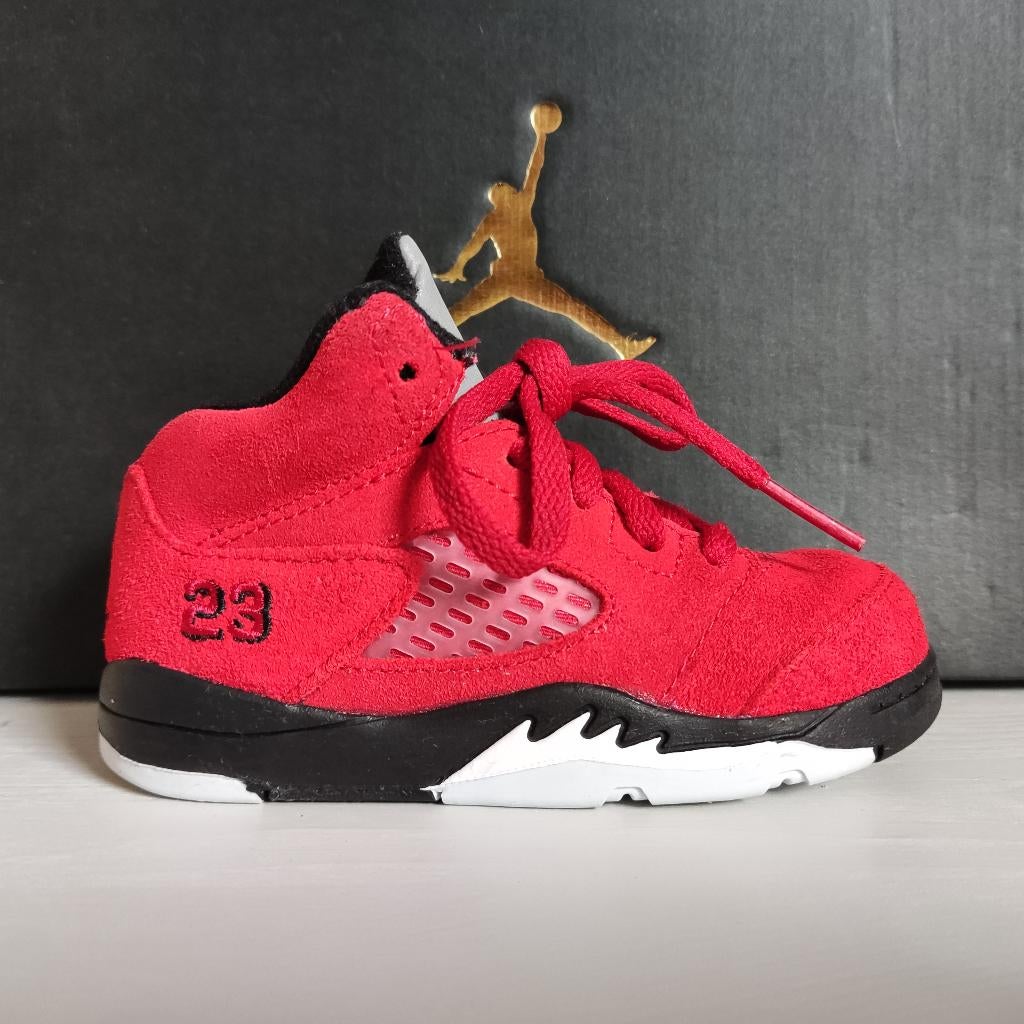 Nike AIr Jordan 5 Retro Kids Raging Bull maat 23,5, Kinderen en Baby's, Jongen of Meisje, Schoenen, Ophalen of Verzenden, Zo goed als nieuw
