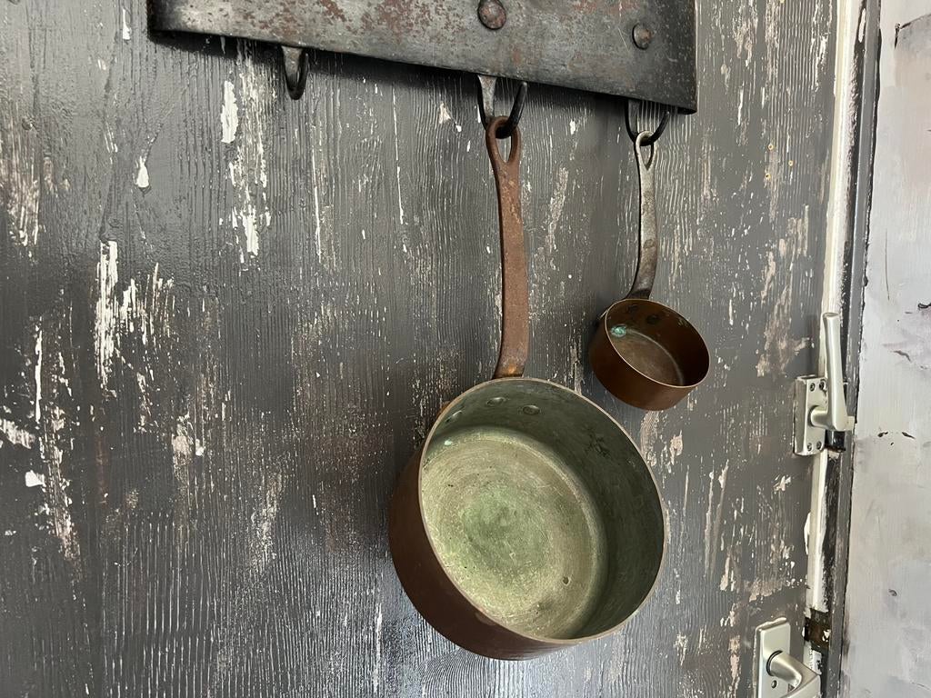 OUDE KOPEREN PAN TER DECORATIE, Ophalen of Verzenden