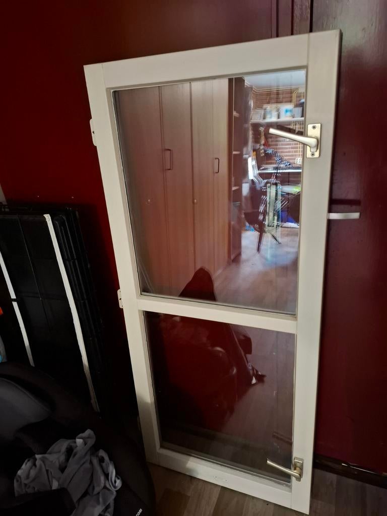 Hardhouten raam, Doe-het-zelf en Verbouw, Glas en Ramen, Ophalen, Gevelraam of Ruit, Minder dan 80 cm, Zo goed als nieuw