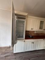Complete keuken met koelkast, gasfornuis en afzuigkap, Huis en Inrichting, Ophalen, Gebruikt, Wit, Enkelwandige keuken