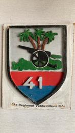 KNIL/KL 41e Regiment Veldartillerie, Ophalen of Verzenden, Landmacht, Nederland, Embleem of Badge