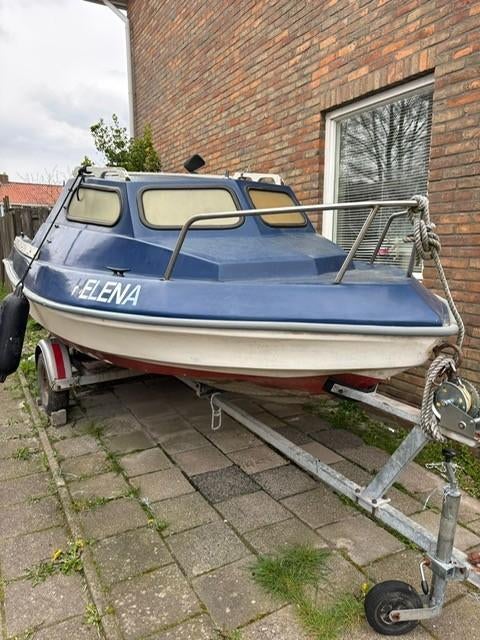 Visbootje te koop (compleet), Watersport en Boten, Vis- en Consoleboten, Ophalen, Gebruikt, Tot 10 pk, 3 tot 6 meter