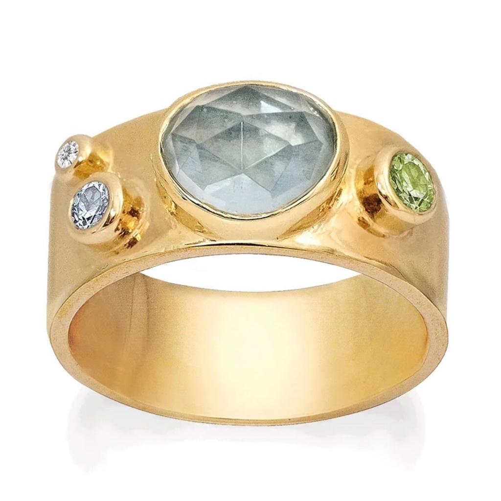 RABINOVICH 81003351 VERGULD ZILVEREN RING CALM CREEK, Sieraden, Tassen en Uiterlijk, Info@juwelier-van-soest.nl, Nieuw, Ophalen of Verzenden
