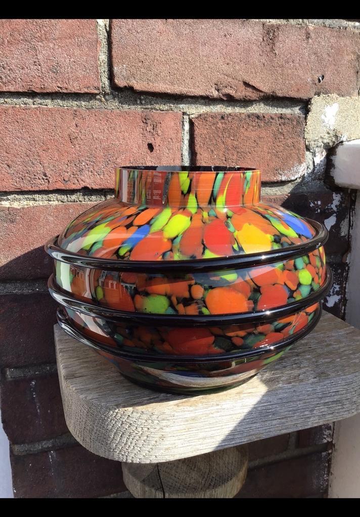 Rozensteker, géén rooster, tango glas, end of day glas, oud., Antiek en Kunst, Antiek | Vazen, Ophalen of Verzenden