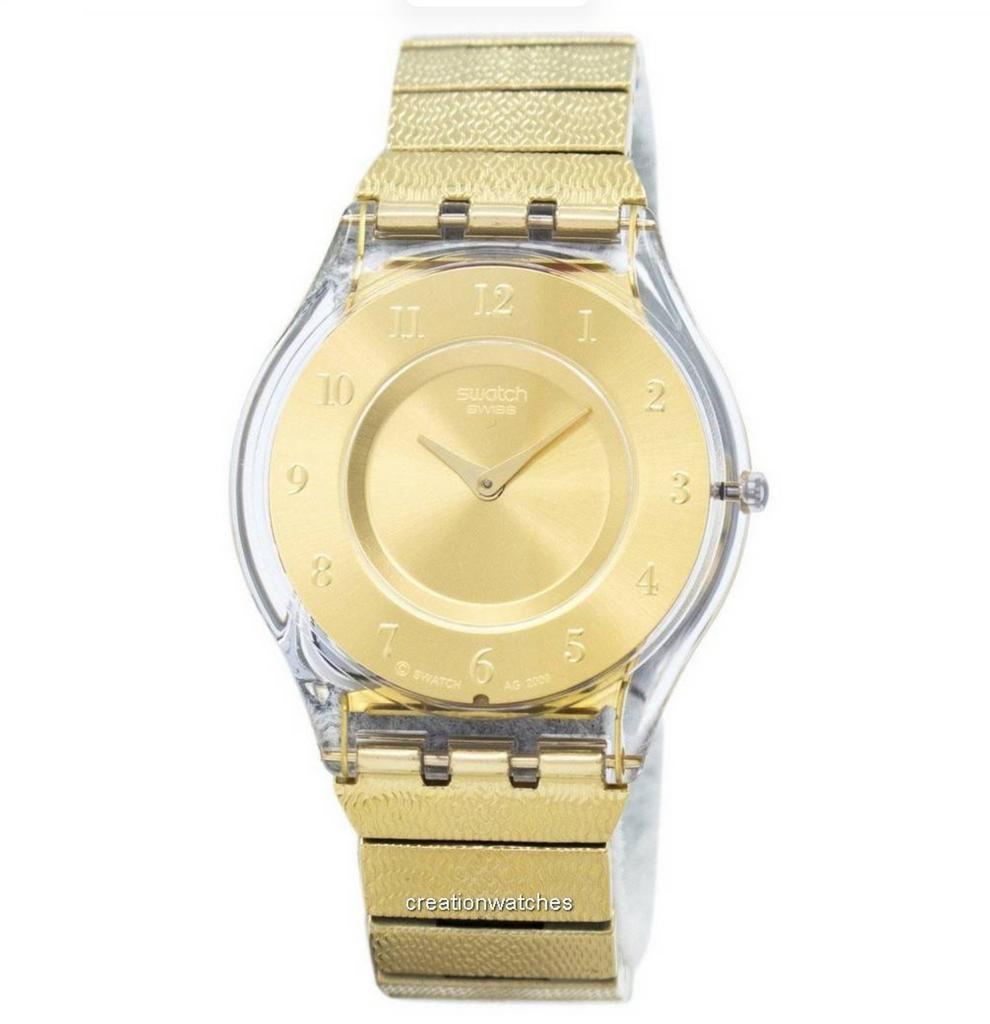 Swatch skin gouden dames horloge  SFK355G Warm Glow, Sieraden, Tassen en Uiterlijk, Horloges | Dames, Staal, Kunststof, Polshorloge