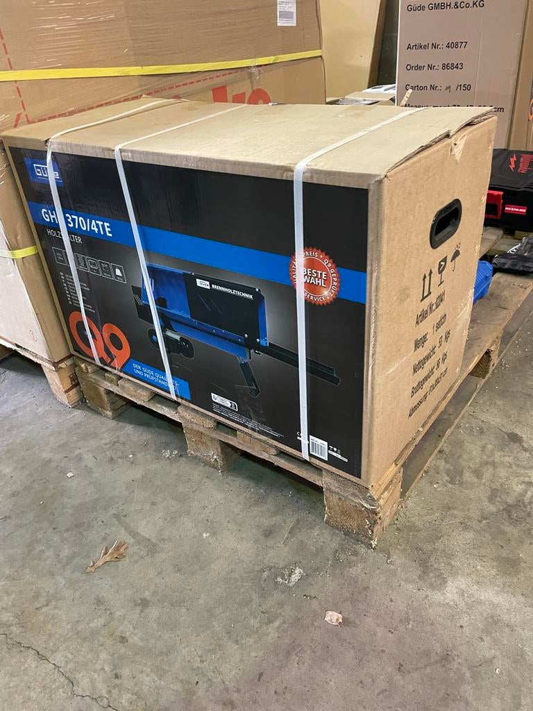 Güde Houtklover GH 370/4TE - Nieuw in doos, Tuin en Terras, Kloofmachines, Nieuw, Liggend, Elektrisch, Ophalen