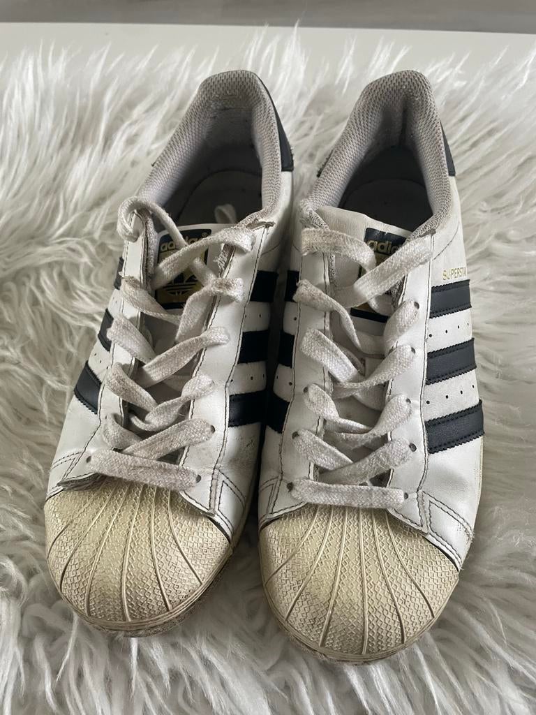 Adidas Superstar sneakers  schoenen wit/zwart 39,5, Ophalen of Verzenden, Gedragen, Wit, Sneakers of Gympen