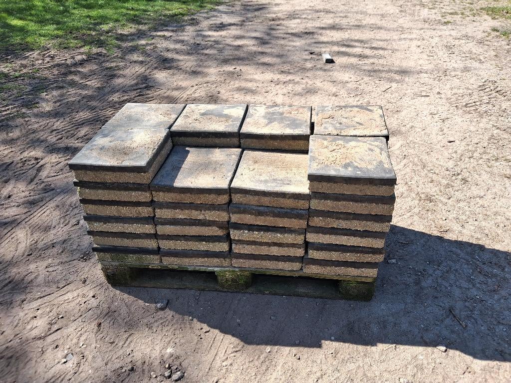 Rubber tegel, Tuin en Terras, Ophalen, Gebruikt, Overige typen, Rubber