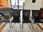 4 eethoekstoelen, Ophalen, Gebruikt, Zwart, Vier