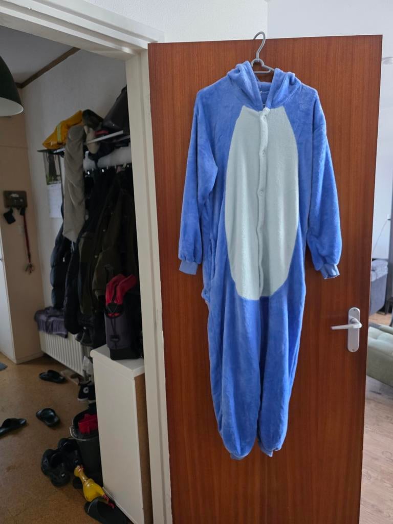 Stitch Onesie - Maat S valt als M, Ophalen, Gedragen, Maat 38/40 (M), Blauw