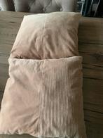 2 deco kussens oud roze met uitneembare vulling, Ophalen, Zo goed als nieuw, Roze, Vierkant