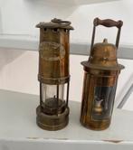 2 antieke scheepslampen mijnwerkerslampen, Antiek en Kunst, Ophalen